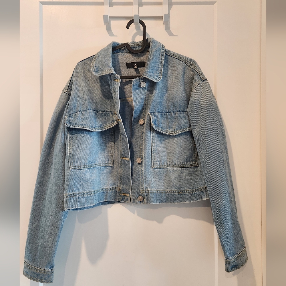 Missguided Cropped Denim Jacket